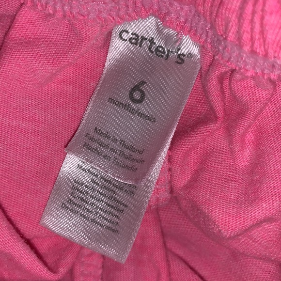 5/$25 Carter’s Ruffle Elastic Waist and Leg Cuff Pink Shorts Baby 6 Months - Picture 2 of 3